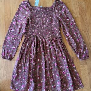 Floral Long Sleeve girls Dress 14 NEW